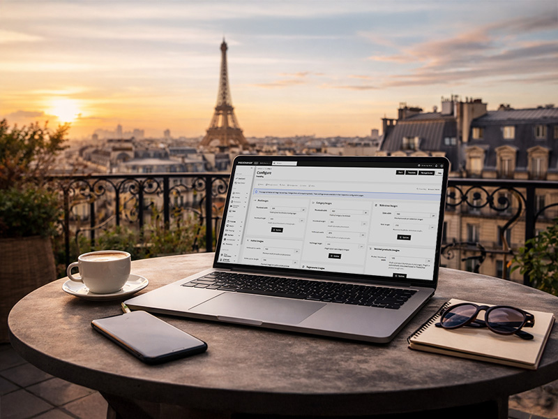 Comment configurer l'image du slideshow et des catégories