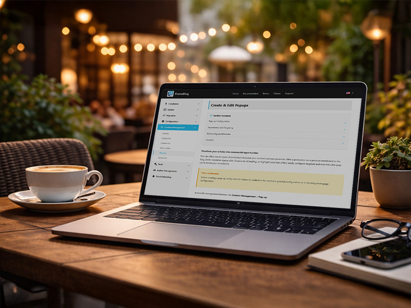 Création d'une popup